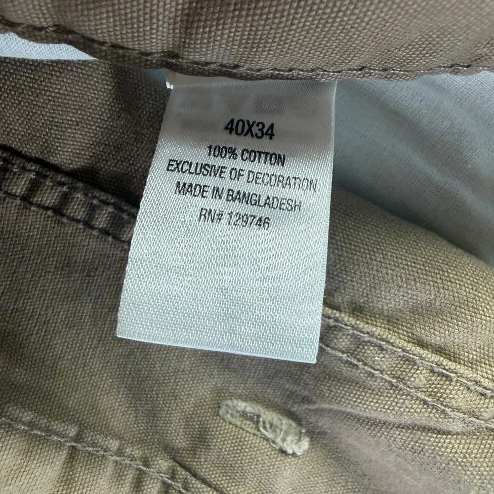 Blue Mountain Pant Mens 40x34 Brown Cotton Carpenter Straight Utility Workwear